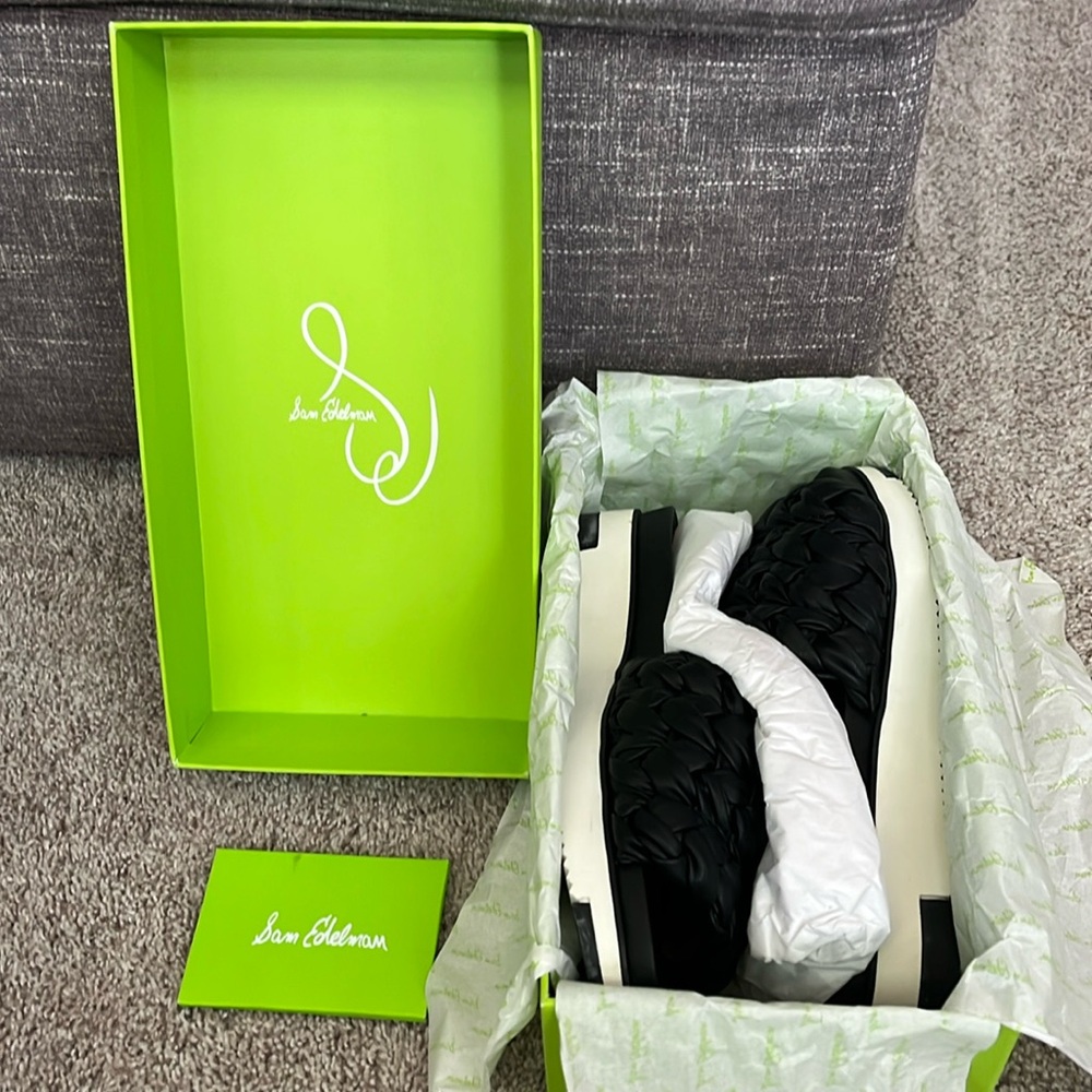 Sam Edelman Ainslie, Black Nappa Sandals (NIB)